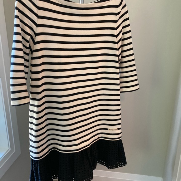 Kate Spade stripped dress w/ polka dot fringe - Picture 2 of 9
